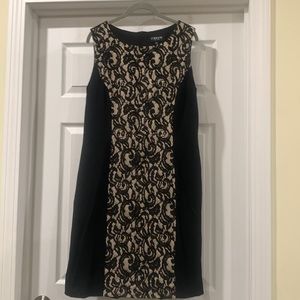 EUC J’Envie Dress w/matching lace jacket 10/12